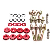 Car Engine Valve Cover Washer Seal Bolt Nut Set for Honda Civic B/H Series VTEC (Red)