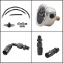 Car Gasoline Pressure Regulator Fuel Turbocharger, Style:Black Set