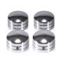 HP-Q072 4 PCS / Set Engine Screw Cap Accessories Aluminum Alloy Screw Cover Suitable For Harley(Silver)