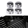 HP-Q072 4 PCS / Set Engine Screw Cap Accessories Aluminum Alloy Screw Cover Suitable For Harley(Silver)