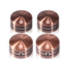 HP-Q072 4 PCS / Set Engine Screw Cap Accessories Aluminum Alloy Screw Cover Suitable For Harley(Red Bronze)