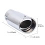 6046 Car Automobile Exhaust Pipe Muffler Modification Stainless Steel Tail Pipes (Inner Diameter 61mm)