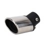 Universal Car Styling Stainless Steel Curved Bolt-on Exhaust Tail Muffler Tip Pipe with Mesh(Black)