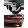 Universal Car Styling Stainless Steel Curved Double Outlets Exhaust Tail Muffler Tip Pipe(Black)