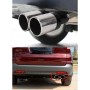 Universal Car Styling Stainless Steel Straight Double Outlets Exhaust Tail Muffler Tip Pipe(Black)