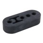 Universal Car 4 Holes Adjustable Rubber Mounting Bracket Exhaust Tube Hanging Rubber Tube(Black)