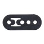 Universal Car 4 Holes Adjustable Rubber Mounting Bracket Exhaust Tube Hanging Rubber Tube(Black)