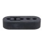 Universal Car 4 Holes Adjustable Rubber Mounting Bracket Exhaust Tube Hanging Rubber Tube(Black)