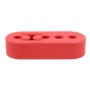 Universal Car 4 Holes Adjustable Rubber Mounting Bracket Exhaust Tube Hanging Rubber Tube(Red)