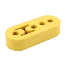 Universal Car 4 Holes Adjustable Rubber Mounting Bracket Exhaust Tube Hanging Rubber Tube(Yellow)