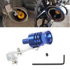 Универсальный алюминиевый турбо -звук выхлопной глушитель труба Свистичный автомобиль / мотоцикл Симулятор Уистлер, размер: L, внешний диаметр: 30 мм (синий цвет)