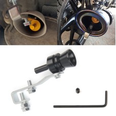 Universal Aluminum Turbo Sound Exhaust Muffler Pipe Whistle Car / Motorcycle Simulator Whistler, Size: M, Outside Diameter: 23mm(Black)