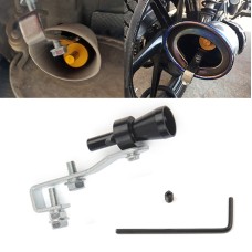 Universal Aluminum Turbo Sound Exhaust Muffler Pipe Whistle Car / Motorcycle Simulator Whistler, Size: S, Outside Diameter: 20mm(Black)
