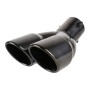 Universal Car Styling Stainless Steel Elbow Exhaust Tail Muffler Tip Pipe, Inside Diameter: 7.2cm (Grey)