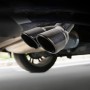 Universal Car Styling Stainless Steel Elbow Exhaust Tail Muffler Tip Pipe, Inside Diameter: 7.2cm (Grey)