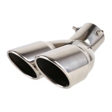 Universal Car Styling Stainless Steel Elbow Exhaust Tail Muffler Tip Pipe, Inside Diameter: 7.2cm (Silver)