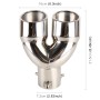 Universal Car Styling Stainless Steel Elbow Exhaust Tail Muffler Tip Pipe, Inside Diameter: 7.2cm (Silver)