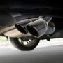 Universal Car Styling Stainless Steel Elbow Exhaust Tail Muffler Tip Pipe, Inside Diameter: 6cm (Grey)