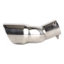 Universal Car Styling Stainless Steel Elbow Exhaust Tail Muffler Tip Pipe, Inside Diameter: 6cm (Silver)