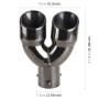 Universal Car Styling Stainless Steel Straight Exhaust Tail Muffler Tip Pipe, Inside Diameter: 7.2cm (Grey)