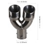 Universal Car Styling Stainless Steel Straight Exhaust Tail Muffler Tip Pipe, Inside Diameter: 6cm (Grey)