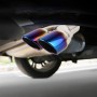 Universal Car Styling Stainless Steel Straight Exhaust Tail Muffler Tip Pipe, Inside Diameter: 6cm (Blue)