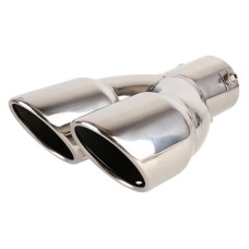 Universal Car Styling Stainless Steel Straight Exhaust Tail Muffler Tip Pipe, Inside Diameter: 6cm(Silver)