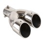 Universal Car Styling Stainless Steel Straight Exhaust Tail Muffler Tip Pipe, Inside Diameter: 6cm(Silver)