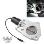 Universal Car Stainless Steel Racing Electric Exhaust Cutout Valves Control Motor, Size:3 inch