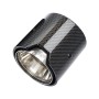 Car Modified MP Exhaust Pipe Glossy 90mm Carbon Fiber Short Tail Throat for BMW 3 Series, Air Inlet Diameter:63mm
