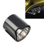 Car Modified MP Exhaust Pipe Glossy 90mm Carbon Fiber Short Tail Throat for BMW 3 Series, Air Inlet Diameter:67mm