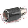 Car Modification Carbon Fiber Luminous Tail Throat LED Lights Modified Car Exhaust Pipe Spitfire Tail Throat, Style:Side(Red)