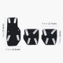 CS-321 3 in 1 Non-Slip Manual Car Truck Pedals Foot Brake Pad Cover Set (Black)