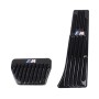 2 in 1 Non-Slip Carbon Fiber Manual Car Truck Foot Pedals Brake Gas Fuel Pad Cover Kit for BMW(Black)