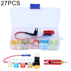 27 PCS Vehicle Blade Style ATR Micro2 In-line Fuse Set 5A 7.5A 10A 15A 20A