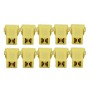 10 PCS Vehicle Car Plastic Shell Straight Female Terminal Push in Blade Cartridge PAL Fuse 60Amp 32V