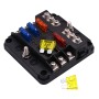 Независимые положительные и отрицательные 1 в 6 выпущенных 6 -Way Circuit Blade Fuse Box Kits наборы с индикатором предупреждения для автомобильного грузовика.