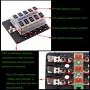 1 in 10 Out Fuse Box PC Terminal Block Fuse Holder Kits with LED Warning Indicator for Auto Car Truck Boat