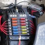 Независимые положительные и отрицательные 1 в 12 выпущенных 12 -Way Circuit Blade Fuse Box Kits наборы с индикатором предупреждения для автомобильного грузовика.