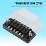 ZH-979A1 FB1903 1 In 1 Out 6 Ways No Distinction Positive Negative Fuse Box with 12 Fuses for Auto Car Truck Boat