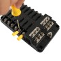 A5618 12-Way Fuse Box Blade Fuse Holder with Terminal + LED Warning Indicator for Auto Car Truck Boat