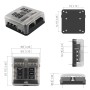 A5516 6 Way Fuse Box Blade Fuse Holder with LED Warning Indicator / Negative for Auto Car Truck Boat