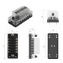 A5602-01 6 Way Fuse Box Blade Fuse Holder with Negative for Auto Car Truck Boat