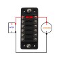 A5603-01 6 Way ATC Fuse Box Blade Fuse Holder for Auto Car Truck Boat