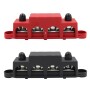 1 Pair Black & Red M8 Stud RV Ship High Current Power Distribution Terminal Block with Cover