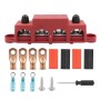 Red M8 Stud RV Ship High Current Power Distribution Terminal Block with Accessories