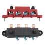 Black M10 Stud RV Ship High Current Power Distribution Terminal Block with Accessories