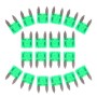 100 PCS Auto Mini Blade Fuse, DC 12V 30A(Green)