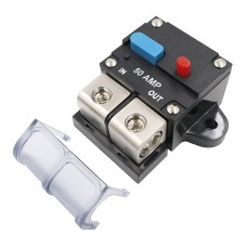 50A Auto Circuit Breaker Car Audio Fuse Holder Power Insurance Automatic Switch(Blue)