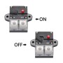 50A Auto Circuit Breaker Car Audio Fuse Holder Power Insurance Automatic Switch(Black)